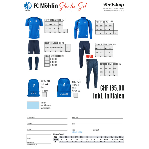 FC Möhlin Starter Set 2026 Miniaturansicht